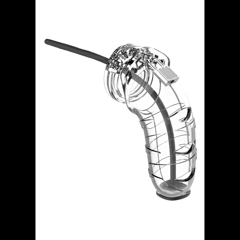 Model 17 Chastity Cock Cage with Urethral Sounding - 5.5 / 14 cm