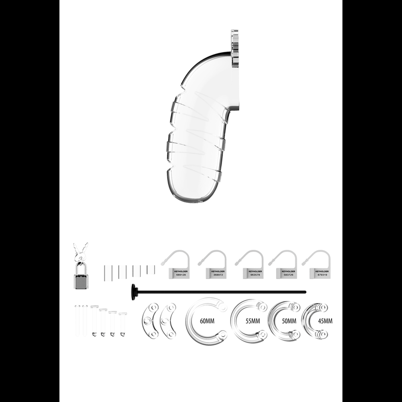 Model 17 Chastity Cock Cage with Urethral Sounding - 5.5 / 14 cm