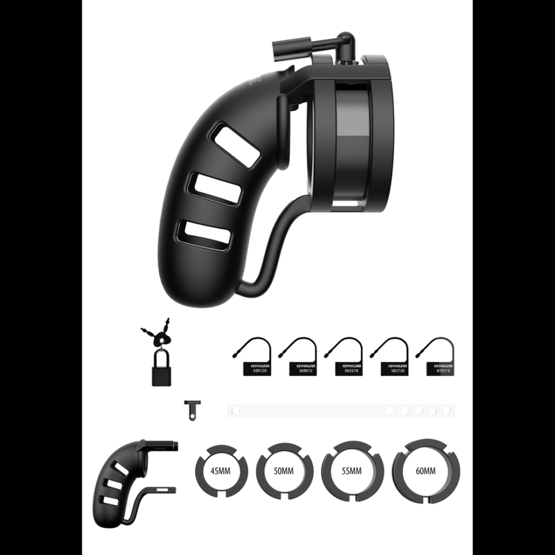 Model 19 Chastity Cock Cage with Ballsplitter - 4.5 / 11,5 cm