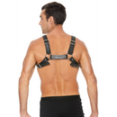 Harnais en cuir pour bulldog avec boucles - S/M