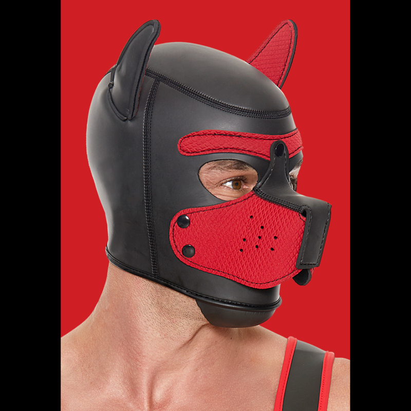 Neoprene Puppy Mask - Red