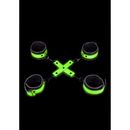 Menottes pour les poignets et les chevilles avec hogtie - Brillant dans le noir