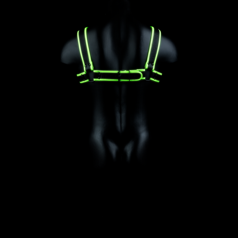 Chest Bulldog Harness - Glow in the Dark - L/XL