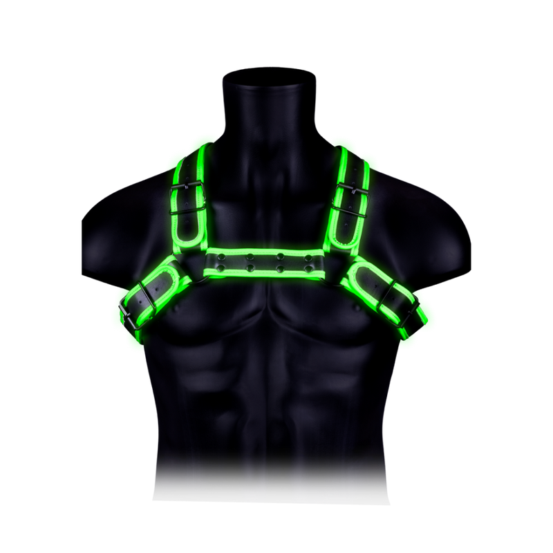 Bulldog Harness with Buckle - Glow in the Dark - L/XL