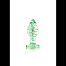 Plug anal en verre - Brille dans le noir - Moyen