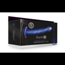 Strap-On Creux Torsadé - 8 / 20 cm - Bleu Métallique