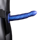 Strap-On Creux Torsadé - 8 / 20 cm - Bleu Métallique