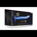 Sangle courbe creuse texturée - 8 / 20 cm - Bleu métallisé