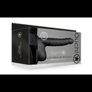 Strap-On Creux Rayé avec Boules - 8 / 21 cm - Noir