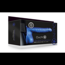 Harnais Strié Creux avec Boules - 8 / 21 cm - Bleu Métallique