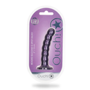 Dildo en silicone G-spot à perles - 5'' / 13 cm - Violet métallique