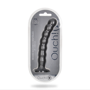 Dildo en silicone pour G-Spot avec perles - 8'' / 20,5 cm - Gunmetal