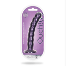 Dildo en silicone G-Spot perlé - 8'' / 20,5 cm - Violet métallisé