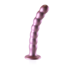 Dildo en silicone G-spot à perles - 8'' / 20,5 cm - Rose Gold
