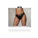 String vibrant avec sangles de fessier amovibles - M/L - Noir