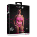 Corps avec décolleté grec - Grande taille - Rose néon