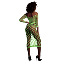 Crop Top à Manches Longues et Jupe Longue - Taille Unique - Vert Néon