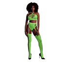 Ensemble Deux Pièces avec Top Court et Bas - Taille Unique - Vert Néon