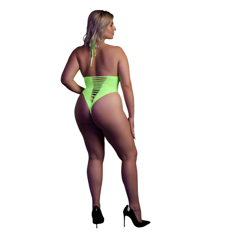 High-Cut Body - Plus Size - Neon Green