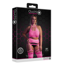 Ensemble deux pièces avec top court et bas - Grande taille - Rose fluo