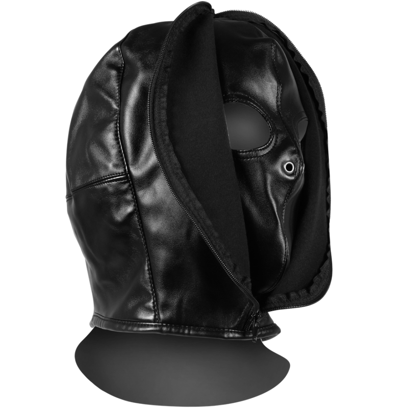 Zip-up Bondage Mask - Black