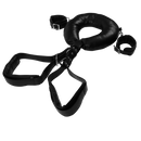 Sangle de cuisse rembourrée avec menottes - Noir