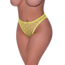 Tanga Micro Taille Haute Haute Jambes - 2X - Citron Vert