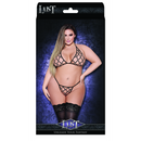 Orthia - Ensemble Réseau Immitation Sexy avec Soutien-gorge et G-String - 2X