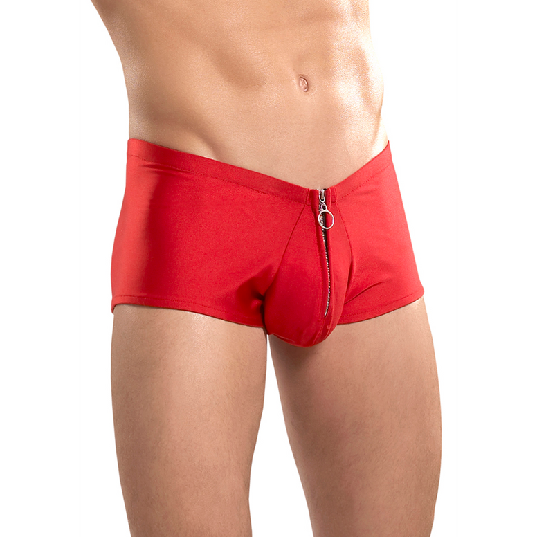 Shorts with Zipper - S/M - Red