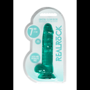 Dildo réaliste avec boules - 7 / 17 cm