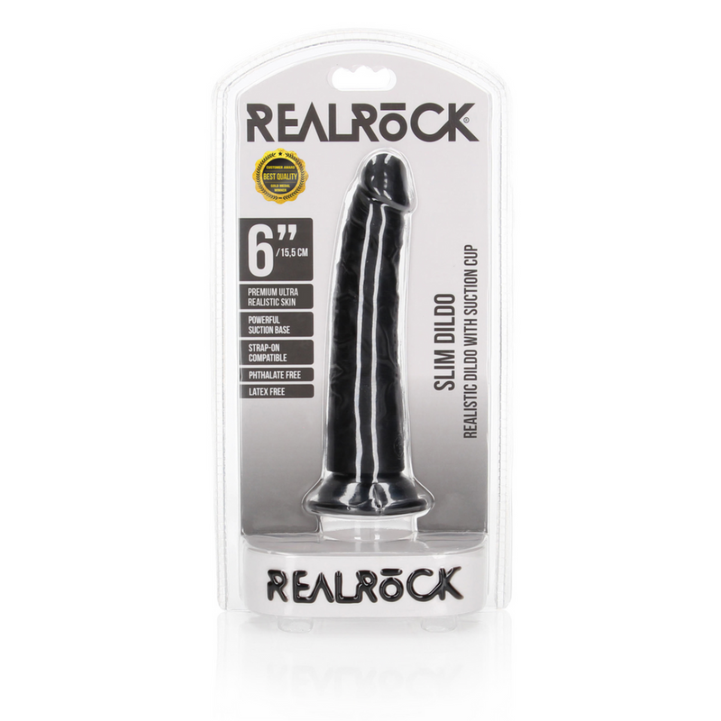 Slim Realistic Dildo with Suction Cup - 6 / 15,5 cm